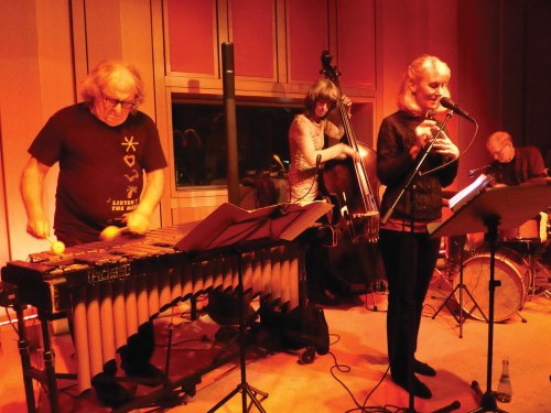 a recent shot of Dizzy Krisch, Karoline Höfler, Lauren Newton, and Bill Elgart