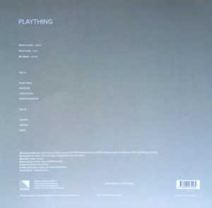 Gianni Lenoci - Kent Carter - Bill Elgart - Plaything (2014) NoBusiness Records back