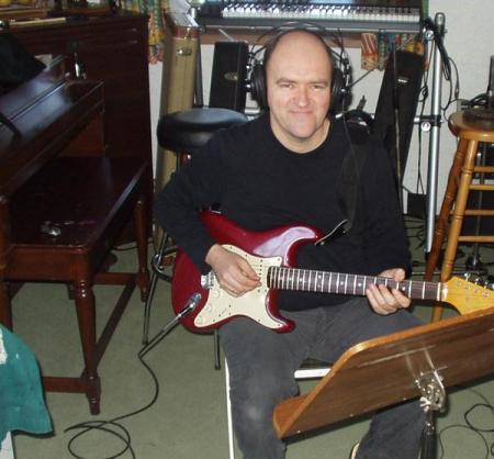 a recent shot of Peter O'Mara in the studio