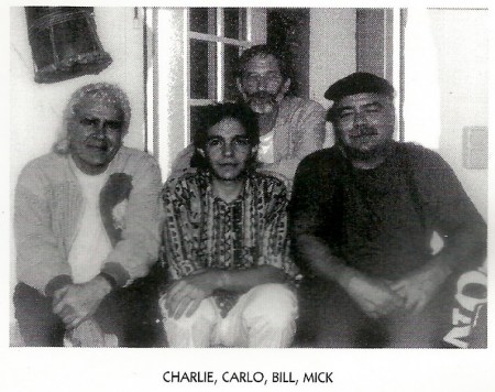 crop of Charlie Mariano, Carlo Mombelli, Bill Elgart, and Mick Goodrick from Dancing In A Museum CD booklet