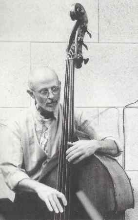 Barre Phillips from Heavy Mental (1991) CD booklet (photo by Gerhard Guglberger)