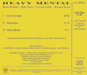 Roland Heinz Quartet - Heavy Mental (1991) ORF back