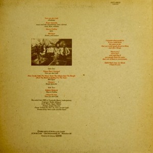 Tom van der Geld and Children At Play - Out Patients (1980) Japo Records back