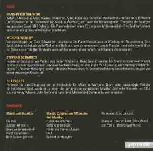 Hans-Peter Salentin – Michael Wollny – Stephan Schmolck – Bill Elgart – Beyond Our Thoughts (2007) YVP Music CD booklet 2